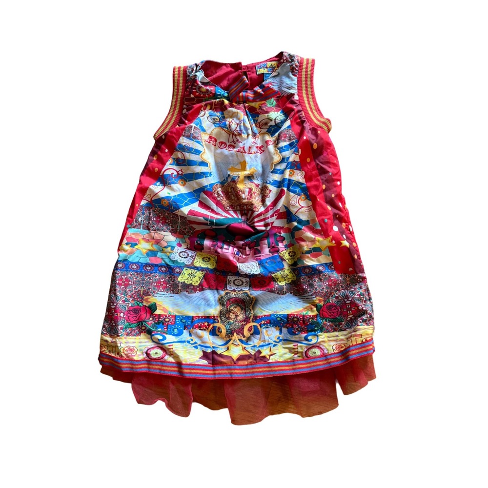 Lolita 5 Years 110cm‎ Kids Girls Dress Colorful Graphics Sleeveless